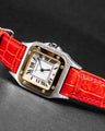 Bespoke Watch Strap in Ferrari Red Crocodile