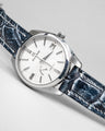 Bespoke Watch Strap in Denim Blue Crocodile