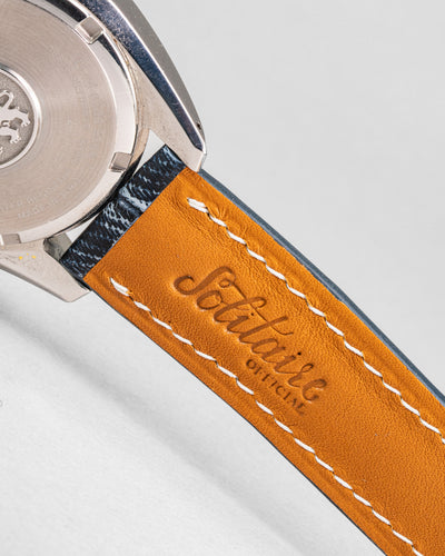 Bespoke Watch Strap in Denim Blue Crocodile