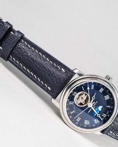 Bespoke Watch Strap in Navy Blue Chèvre