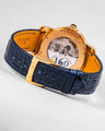 Bespoke Watch Strap in Electric Blue Crocodile