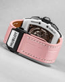 Bespoke Watch Strap in Baby Pink Crocodile