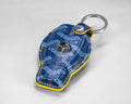 Bespoke Key Fob Cover in Blue Goyard