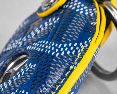 Bespoke Key Fob Cover in Blue Goyard