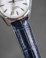 Bespoke Watch Strap in Electric Blue Crocodile