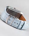 Bespoke Watch Strap In Baby Blue Crocodile