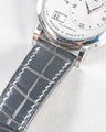 Bespoke Watch Strap in Metallic Silver Alligator