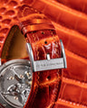 Bespoke Watch Strap in Orange Crocodile