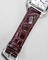 Bespoke Watch Strap in Reddish Brown Crocodile