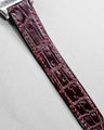 Bespoke Watch Strap in Reddish Brown Crocodile