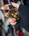 Solitaire Rubber straps in Classic Black for Rolex Cosmograph Daytona