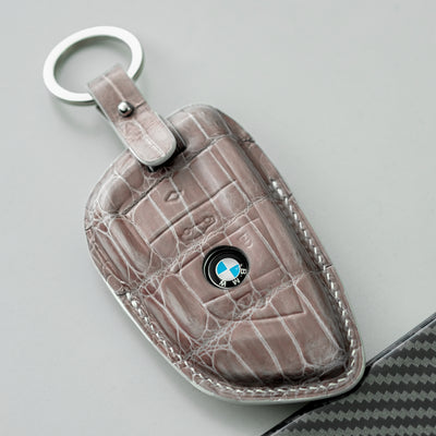 Bespoke Key Fob Cover in Grey Crocodile