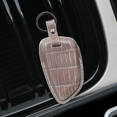 Bespoke Key Fob Cover in Grey Crocodile