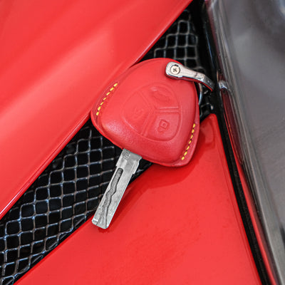 Bespoke Key Fob Cover in Red Nappa