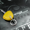 Bespoke Key Fob Cover in Yellow Nappa