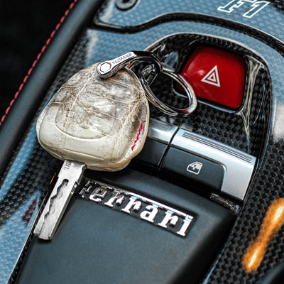 Bespoke Key Fob Cover in Natural Himalayan Crocodile