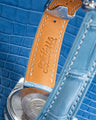 Bespoke Watch Strap in Icy Blue Crocodile