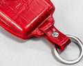 Bespoke Key Fob Cover in Red Crocodile