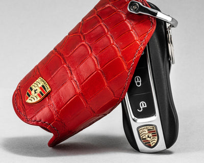 Bespoke Key Wrap in Red Himalayan Crocodile