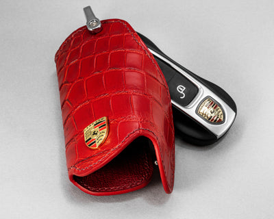 Bespoke Key Wrap in Red Himalayan Crocodile