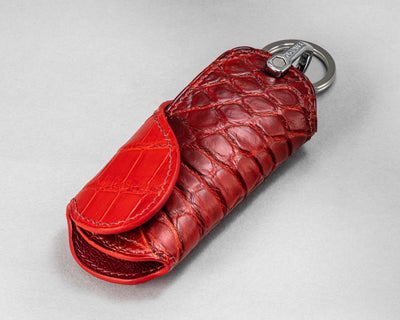 Bespoke Key Wrap in Red Himalayan Crocodile