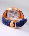 Bespoke Watch Strap in Electric Blue Crocodile