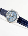 Bespoke Watch Strap in Electric Blue Crocodile