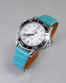 Bespoke Watch Strap in Turquoise Crocodile