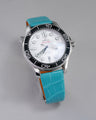 Bespoke Watch Strap in Turquoise Crocodile