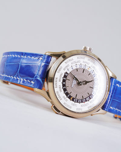 Bespoke Watch Strap in Blue Crocodile