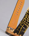 Bespoke Watch Strap in Gold Black Alligator