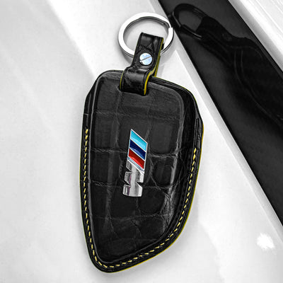 Bespoke Key Fob Cover in Black Crocodile