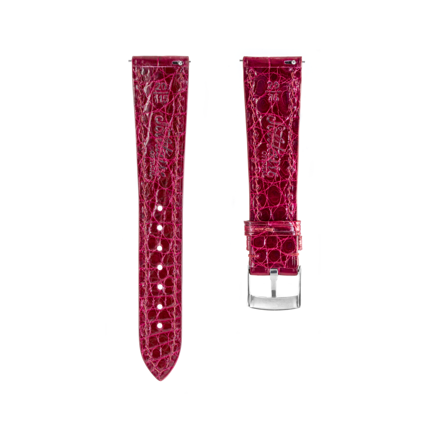 Blood Red Crocodile Universal Straps