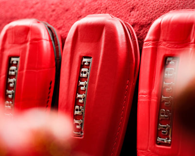 Bespoke Key Fob Covers in Ferrari Red Crocodile & Nappa