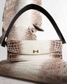 Bespoke Sling Bag in Glossy Natural Himalayan Crocodile