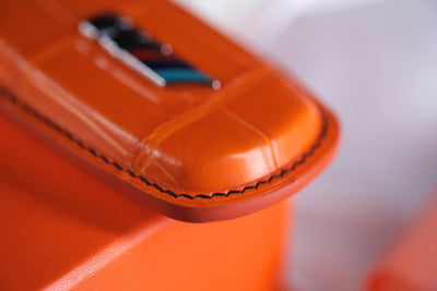 Bespoke Key Fob Cover in Orange Crocodile