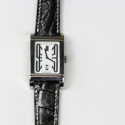 Bespoke Watch Strap in Metallic Black Crocodile