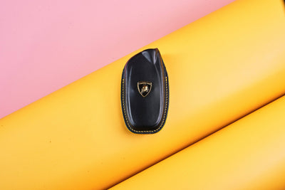 Bespoke Key Fob Cover in Black Nappa