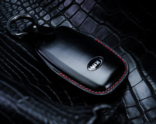 Bespoke Key Fob Cover in Black Nappa