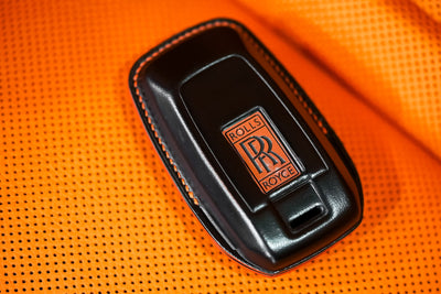 Bespoke Key Fob Cover in Black Nappa