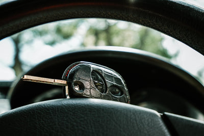 Bespoke Key Fob Cover in Black Crocodile