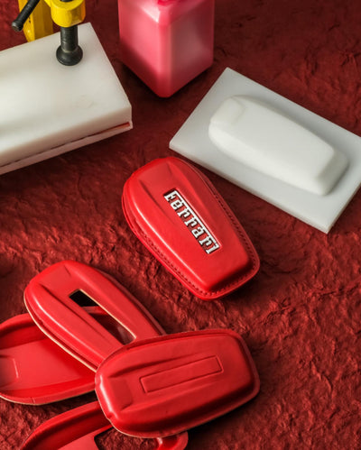 Bespoke Key Fob Covers in Ferrari Red Nappa