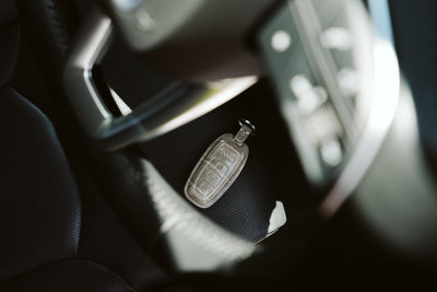 Bespoke Key Fob Cover in Grey Crocodile