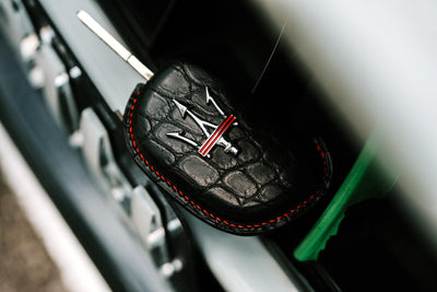 Bespoke Key Fob Cover in Black Crocodile