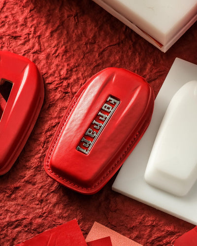 Bespoke Key Fob Covers in Ferrari Red Nappa