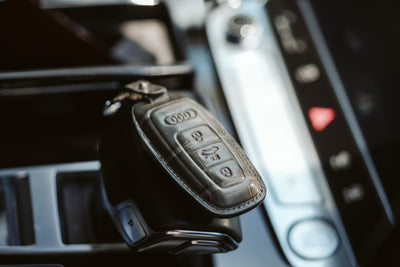 Bespoke Key Fob Cover in Grey Crocodile