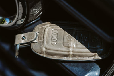 Bespoke Key Fob Cover in Grey Crocodile