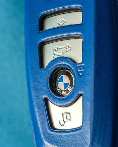 Bespoke Key Fob Covers in Blue Crocodile & Nappa