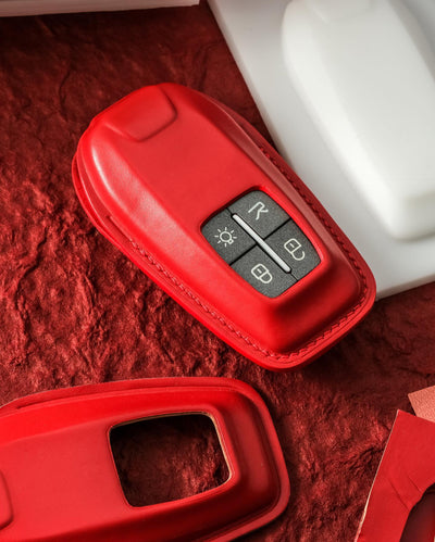 Bespoke Key Fob Covers in Ferrari Red Nappa