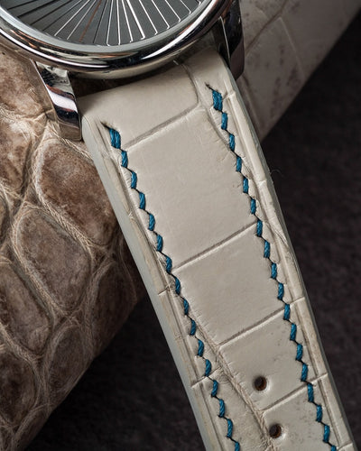 Bespoke Watch Strap in Grey Himalayan Crocodile